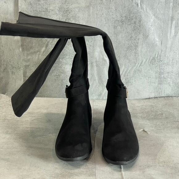 STYLE & CO Women's Black Kimmball Block-Heel Full Side-Zip Over-The-Knee Boots - Picture 4 of 11